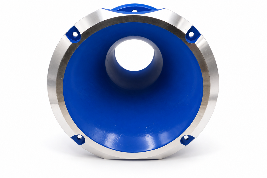 Blue Aluminum Car Audio Horn / Waveguide/Diffuser – High Output Professional Design 2" Throat